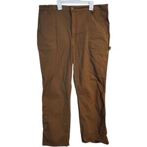 Lee Workwear Pants Women's Size 18M Khaki Brown Utility Cargo Heavy Duty Outdoor